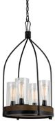 Cal® Lighting & Accessories Chardon Iron Wood Chandelier-0