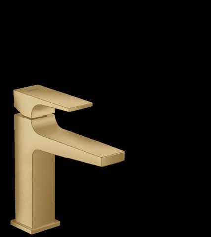 Hansgrohe Metropol Brushed Gold Optic 4" Single-Hole Faucet with Lever Handle and Pop-Up Drain-0