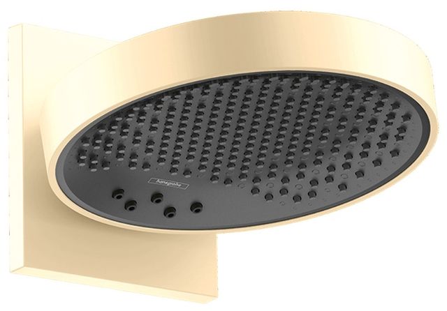 Hansgrohe Rainfinity Brushed Gold Optic 1.75 GPM Showerhead with Wall Connector Trim-0