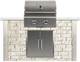 Coyote® 5' White Reclaimed Brick Outdoor Grill Island-0