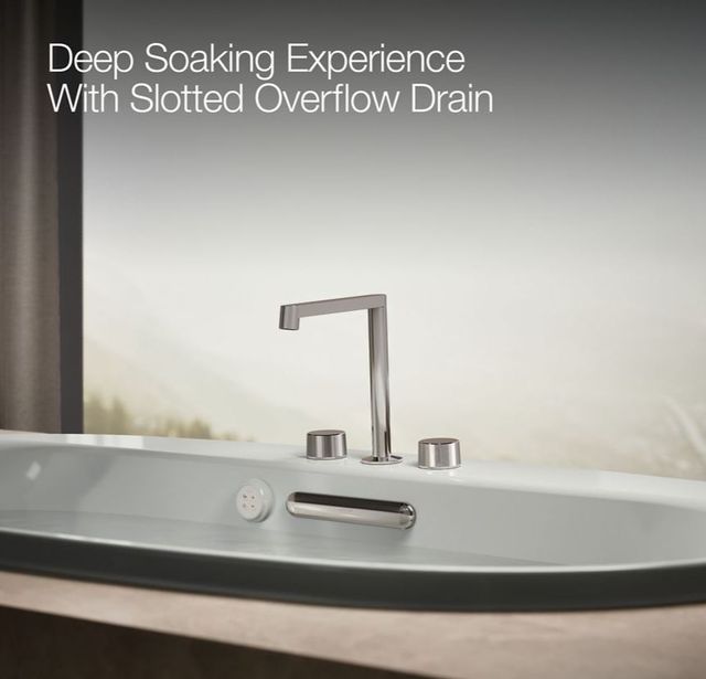 KOHLER® Underscore® Ice Gray 66" x 36" Drop-In/Undermount Heated BubbleMassage™ Air Bath with Bask® Heated Surface-3