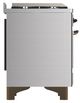 Ilve® Majestic III 40" Stainless Steel Pro Style Dual Fuel Natural Gas Range with Triple Glass Door and Burnished Trim-3