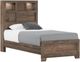 Emerald Home Peyton Brown Twin Bookcase Bed-0