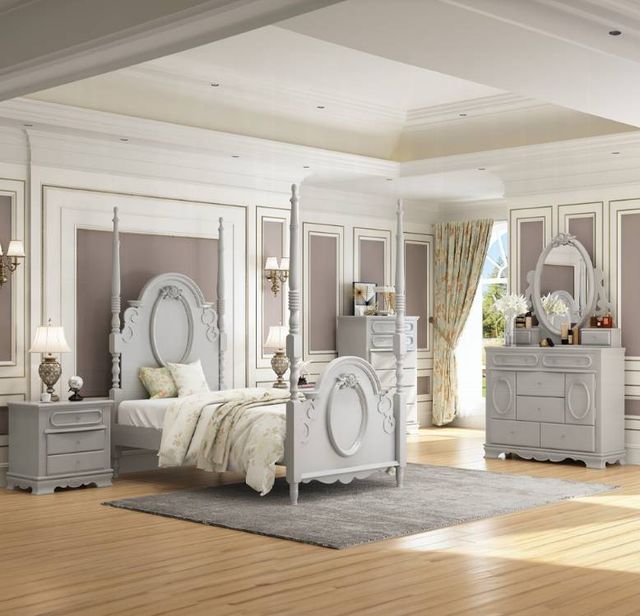 ACME Furniture Flora Gray Nightstand-1