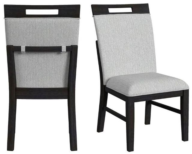 Elements International Transcend Charcoal/Light Gray Dining Side Chair-1