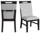Elements International Transcend Charcoal/Light Gray Dining Side Chair-1