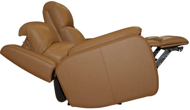 Flexsteel® Ziggy Camel Leather Power Reclining Sofa with Power Headrest and Lumbar-1