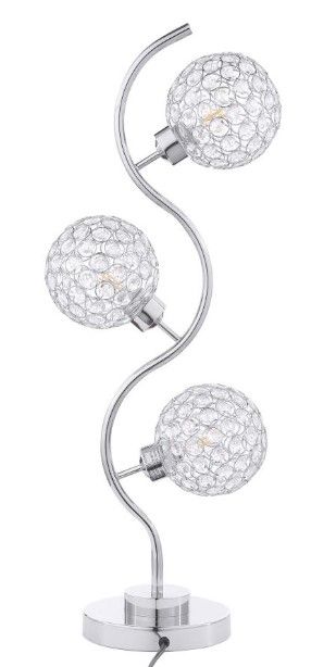 Coaster® Amberley Chrome 3-Light Curvy Metal Table Lamp -0