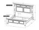 International Furniture Direct Stone Gray-Ivory King Platform Bed Footboard with Rails-2