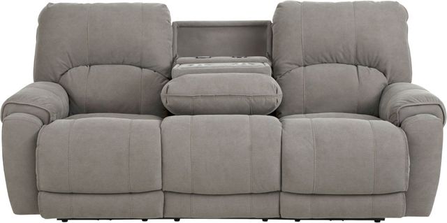 HomeStretch Showtime Tan Power Reclining Sofa with Headrest and Lumbar-3