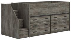 Signature Design by Ashley® Frandern Warm Gray Twin Loft Bed with Drawer Storage