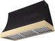 AGA Marquee 48" Matte Black Wall Mounted Range Hood with Polished Brass Trim-0