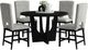 Elements International Oregon 5-Piece Gray Counter Dining Set with Black Base-0