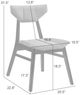 Armen Living Amaris Sand/Walnut Dining Chair-2