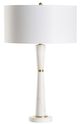 Wildwood Lamps Guinevere Natural White Table Lamp with Antique Brass Accent-1