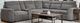 Parker House® Kline 7-Piece Nightfall Modular Slider Sectional with Extensions Footrests-0