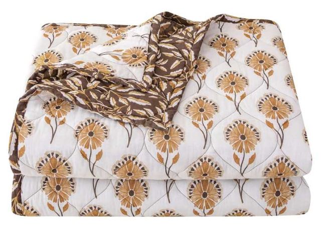HiEnd Accents Woodstock 3-Piece Copper/Vintage White King Reversible Bedding Bundle-2