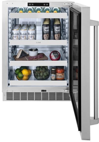 ZLINE Touchstone 24" 5.2 Cu. Ft. Stainless Steel Freestanding Beverage Center-2