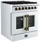 FORNO® Galiano Alta Qualita 30" White Pro Style Dual Fuel Range -1