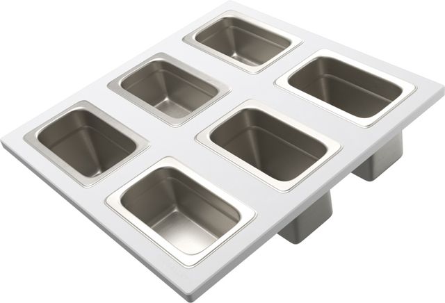 The Galley® Designer White Resin Dual Tier Condiment Serving Board-0