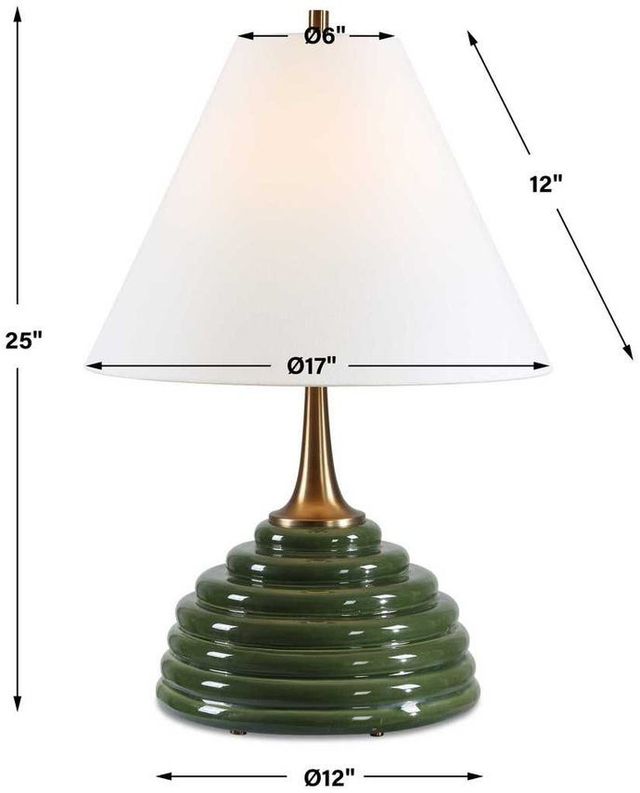 Uttermost® McKay Dark Green Table Lamp-2