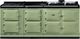 AGA™ eR7 210 Classic Cast Iron 83" Olivine Pro Style Dual Fuel Range-0