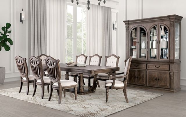 Furniture of America® Seven Oaks Weathered Oak Dining Table-1