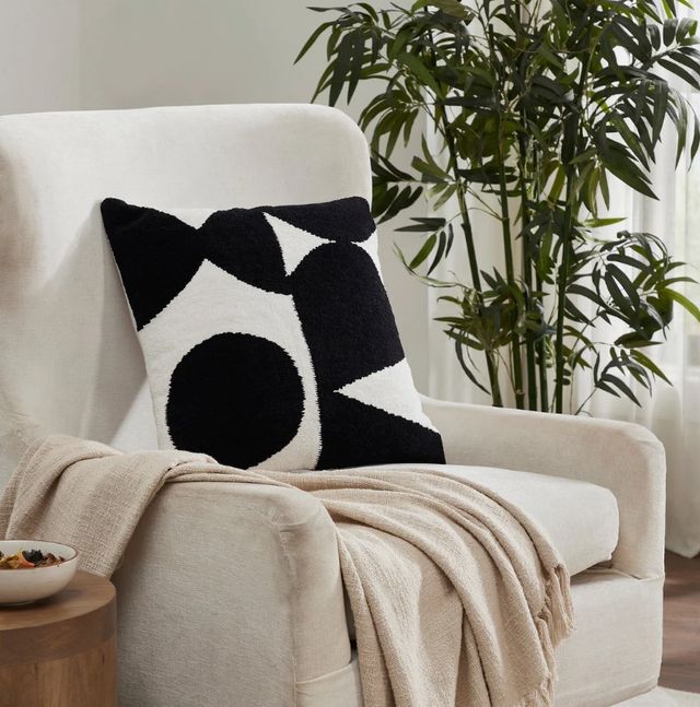 Renwil® Mauro Black/Off-White Throw Pillow-1