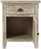 Jofran Inc. Artisan's Craft Washed Gray Accent Table-2