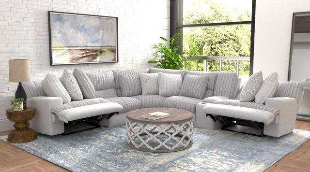 Catnapper® Abraxas 6-Piece Moonstruck 41" Curved Manual Reclining Sectional-6