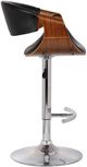 Armen Living Butterfly Black/Chrome/Walnut Adjustable Height Stool-3