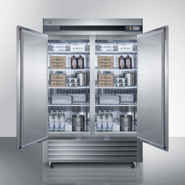 Summit® Commercial 56 in. 49.0 Cu. Ft. Stainless Steel Reach In Refrigerator-2