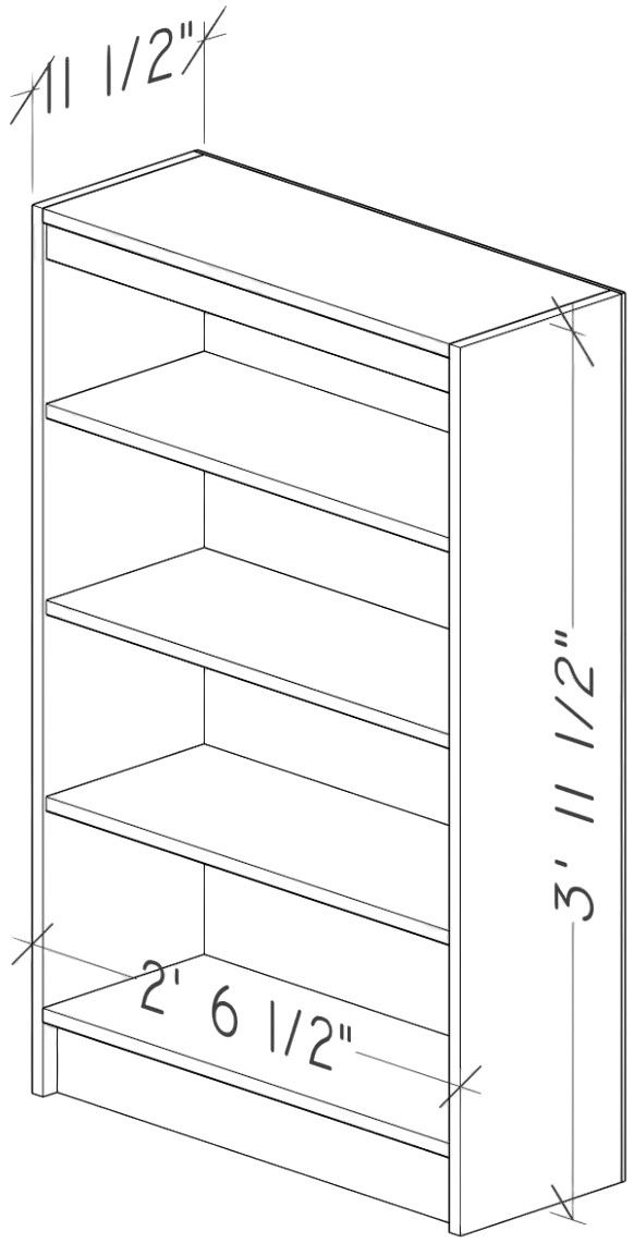 Perdue Woodworks Big Chester Saratoga Pine 4-Shelves Bookcase-2