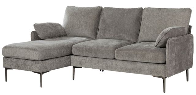 Mazin Furniture Mercury 2-Piece Gray Reversible Chaise Sofa Sectional-1