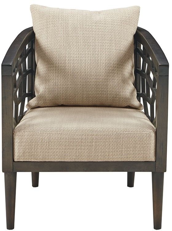 Olliix by INK+IVY Tan Crackle Accent Chair | Bob Mills Furniture
