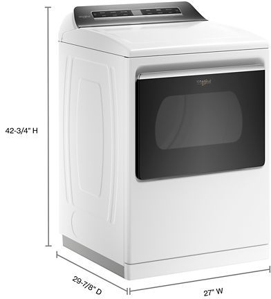 Whirlpool® 7.4 Cu. Ft. White Front Load Gas Dryer-3