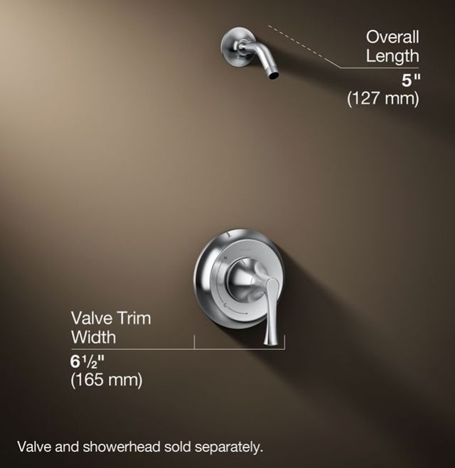 KOHLER® Buckley™ Rite-Temp® Polished Chrome Shower Trim Kit-2