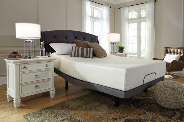 Sierra Sleep® by Ashley® Chime 2-Piece 12" Memory Foam and Better Adjustable Base California King Mattress Set-3