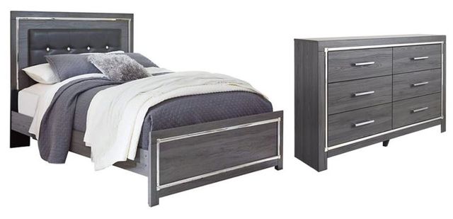 Signature Design by Ashley® Lodanna 2-Piece Gray Full Panel Bed Set-0