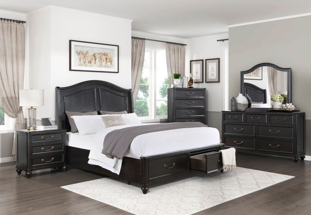 Homelegance® Herman Charcoal Brown Queen Platform Storage Bed-1