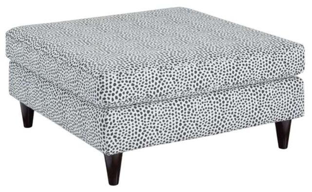 Fusion Furniture Winston Salt Black/White Cocktail Ottoman-0