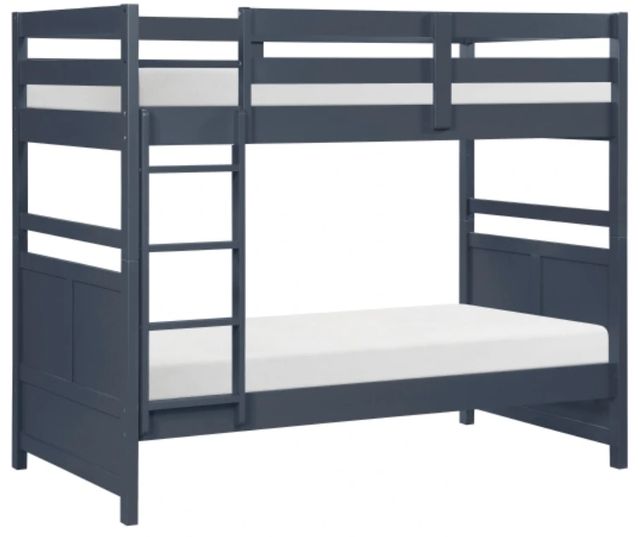Homelegance® Sloane Navy Blue Twin/Twin Bunk Bed-0