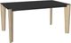 Amisco Customizable Fabiola 60" Rectangular Dining Table with 0.5" Black Glass Top-0