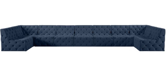 Meridian Furniture Tuft 9-Piece Navy Modular Sectional Set-0