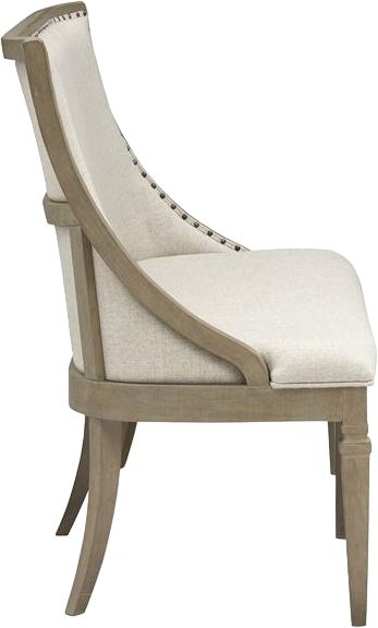 Magnussen Home® Lancaster Dovetail Gray Bench with Upholstered Seat and Back-2