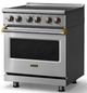 Viking® 5 Series 30" Stainless Steel Pro Style Induction Range with Brushed Brass Trim-3
