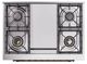 Ilve® Nostalgie II Noblesse 36'' Antique White Pro Style Dual Fuel Range with Burnished Trim-4
