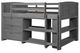 Donco Kids Louver Antique Grey Twin Low Loft with Storage-0
