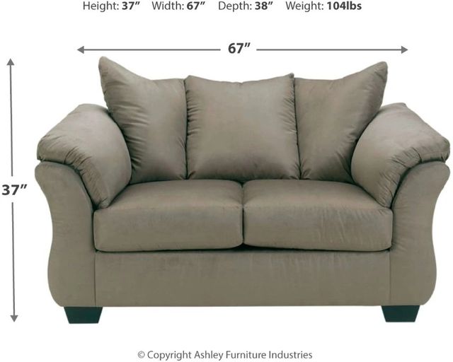 Signature Design by Ashley® Darcy Cobblestone Loveseat-2