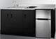 Summit® 72" Black and Stainless Steel All-In-One Kitchenette-2